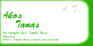 akos tamas business card