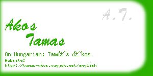 akos tamas business card